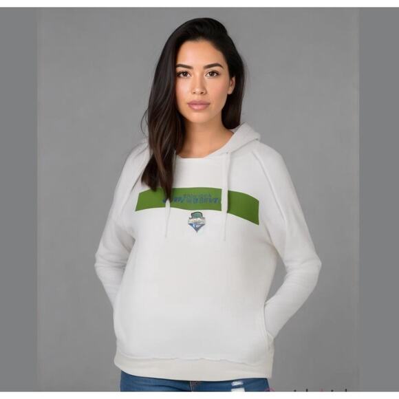 Seattle Sounders MLS Soccer Pullover Hoodie Sweatshirt Womens Size Large - Picture 1 of 6